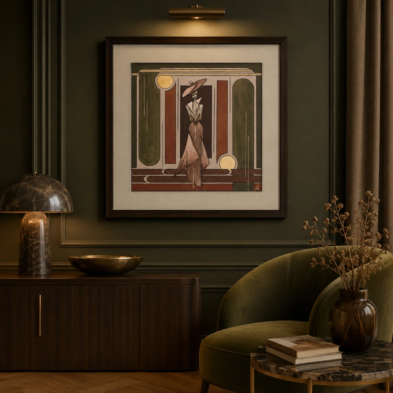 Art déco — aranżacje — wizualizacja 2